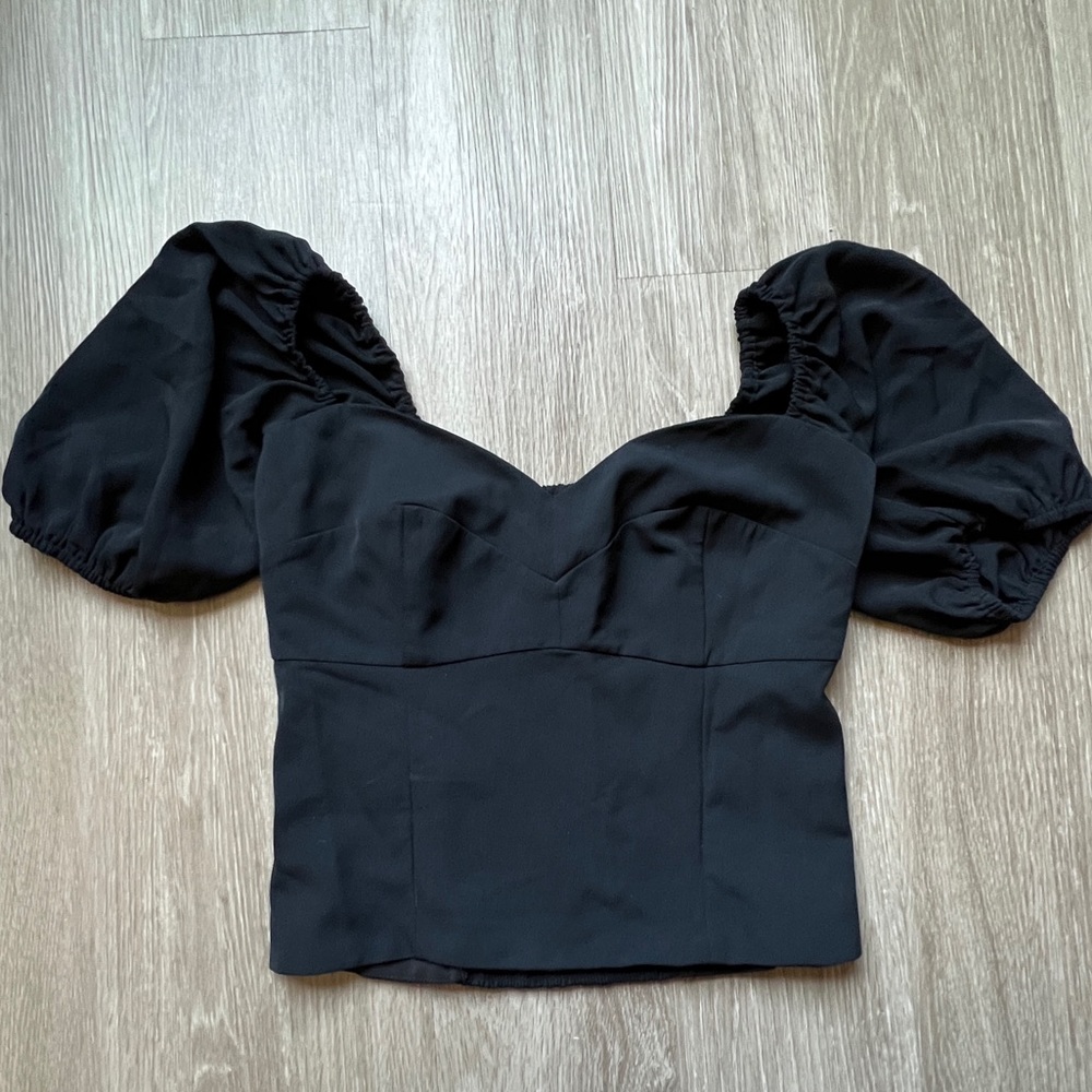 Abercrombie Puff Sleeve Sweetheart Corset Top